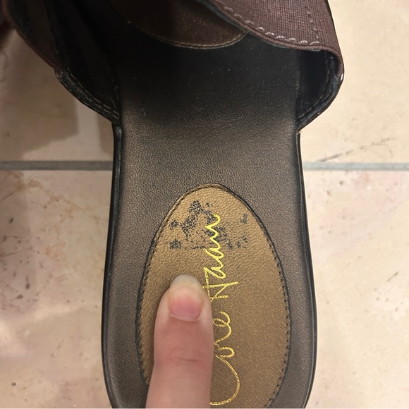 Cole Hann Nike Air Sandals Women's Size 7.5 Brown Black Slip On Casual On the go - Picture 5 of 14